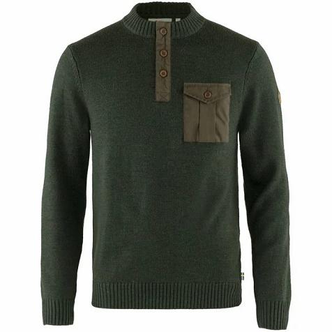 Fjällräven Udsalg Sweater Herre Övik G-1000 MørkeOlivengrøn UDBX52108